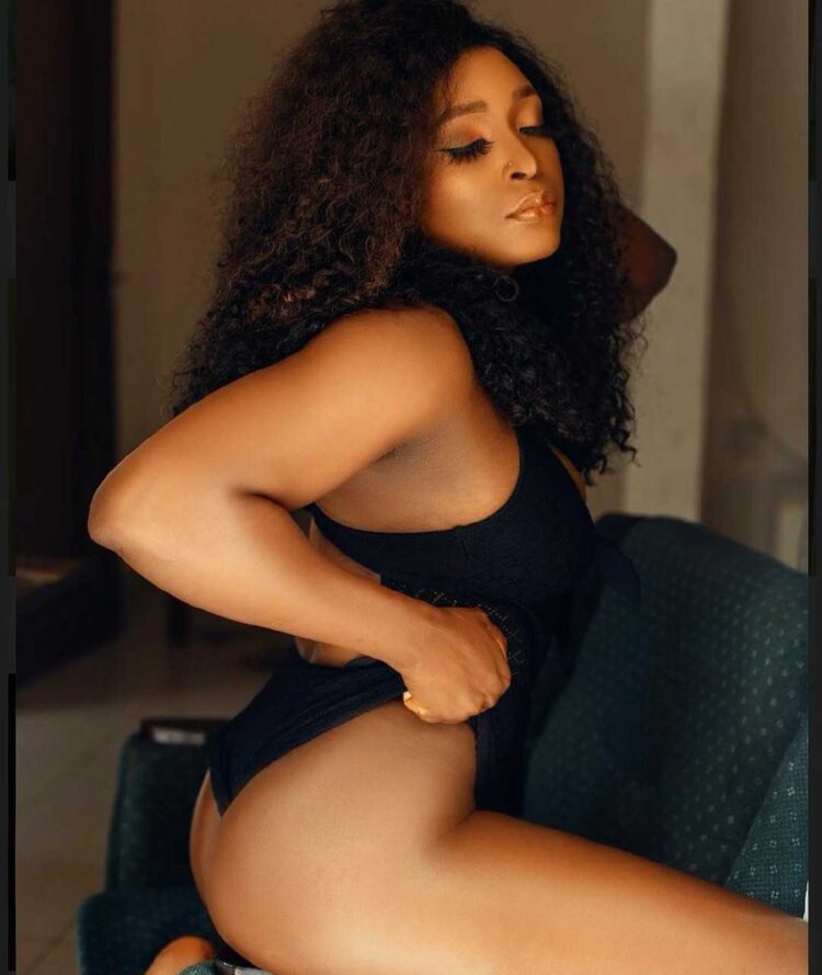 ashawo ashawo you fit pay blessing okoro asks as she shares photo of her backside in revealing one piece 750x889 1