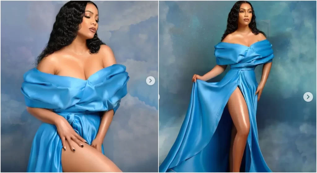 I want to feel less melancholy and more peaceful. BB Naijas Maria wows in a blue gown as she nears her 30th birthday.