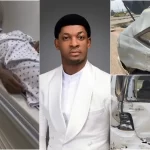 Steve Crown a Nigerian gospel artist narrowly avoided death after surviving a catastrophic car accident Video