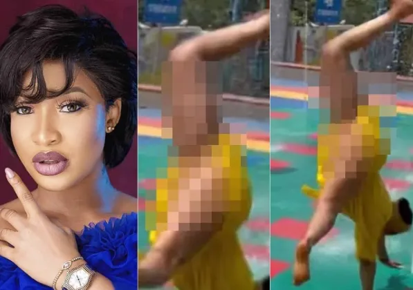 'If you like zoom it, you can't even touch it,' Tonto Dikeh says about flashing her thighs in a park [Video]