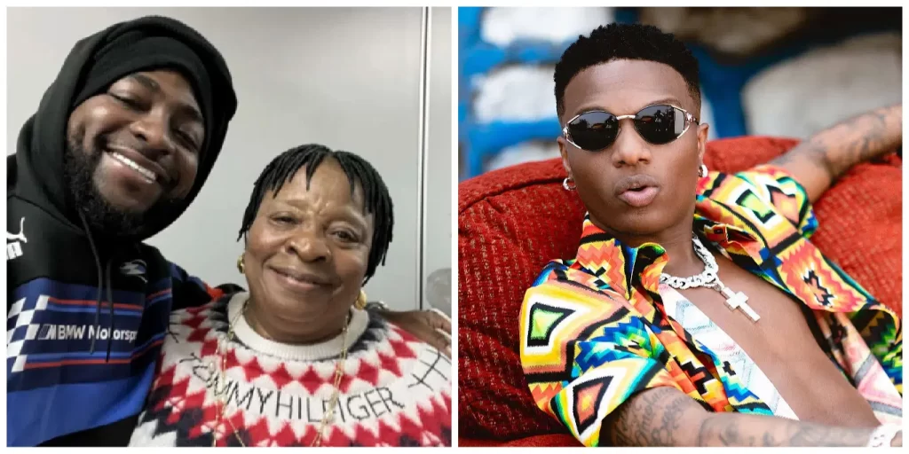 Hottest News When Wizkids Mother Was Spotted By Davido At The airport He Hastened To Carry Her Bag.