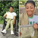 Debilitated lady celebrates passing out of NYSC
