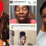 A lady shares a post she got from singer Rudeboy cursing her for bullying his lover