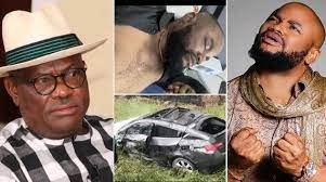 The leader of Nyesom Wike’s band survives a gruesome car accident