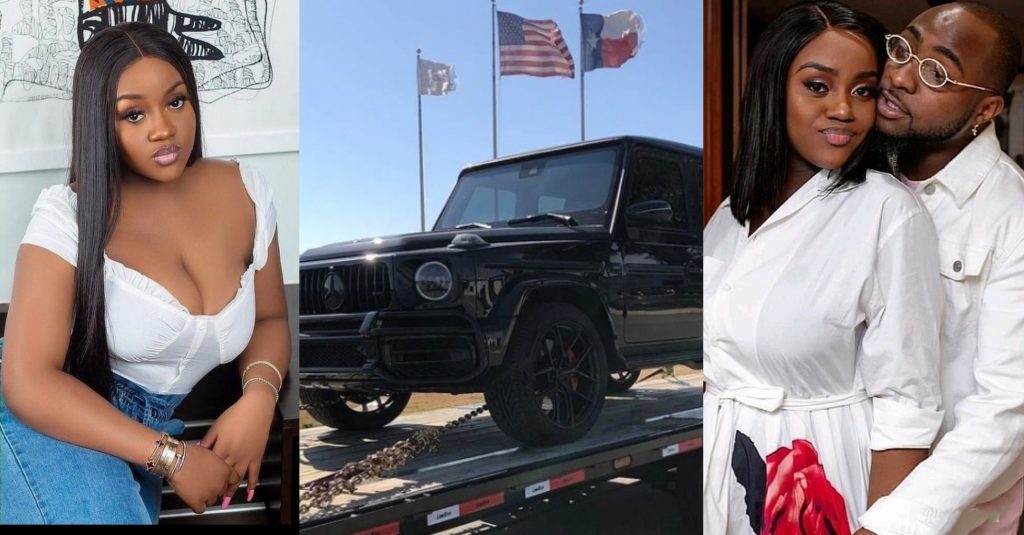 Chioma's beautiful new G-wagon takes sail for Lagos [Video]