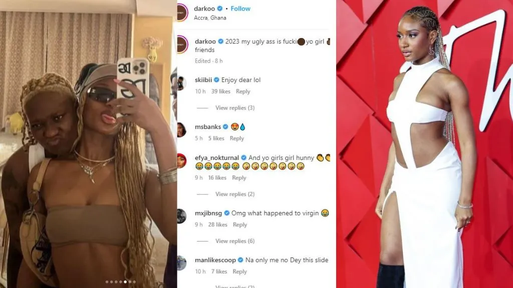 “Is she a lesbian?” – Mixed reactions trail latest post of Ayra Starr with female rapper Darkoo (Photo)