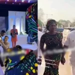 She’s so humble: Moment bride kneeled to the entrance of Mercy Johnson and husband at her wedding [video]