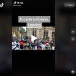 Protects for Obidents at Nigerian Embassy London