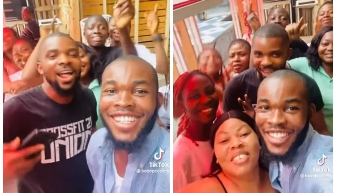 Watch the moment youths erupt in joy after sighting man behind the trending ‘Eluu P’ song