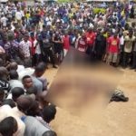 Jungle Justice - Enraged mob kill accused armed robber and rapist in Ibadan