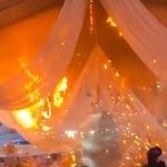 Watch the sad moment fire breaks out during a wedding reception in Lagos